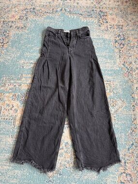 We The Free Charcoal Button-Fly High Waist Jeans